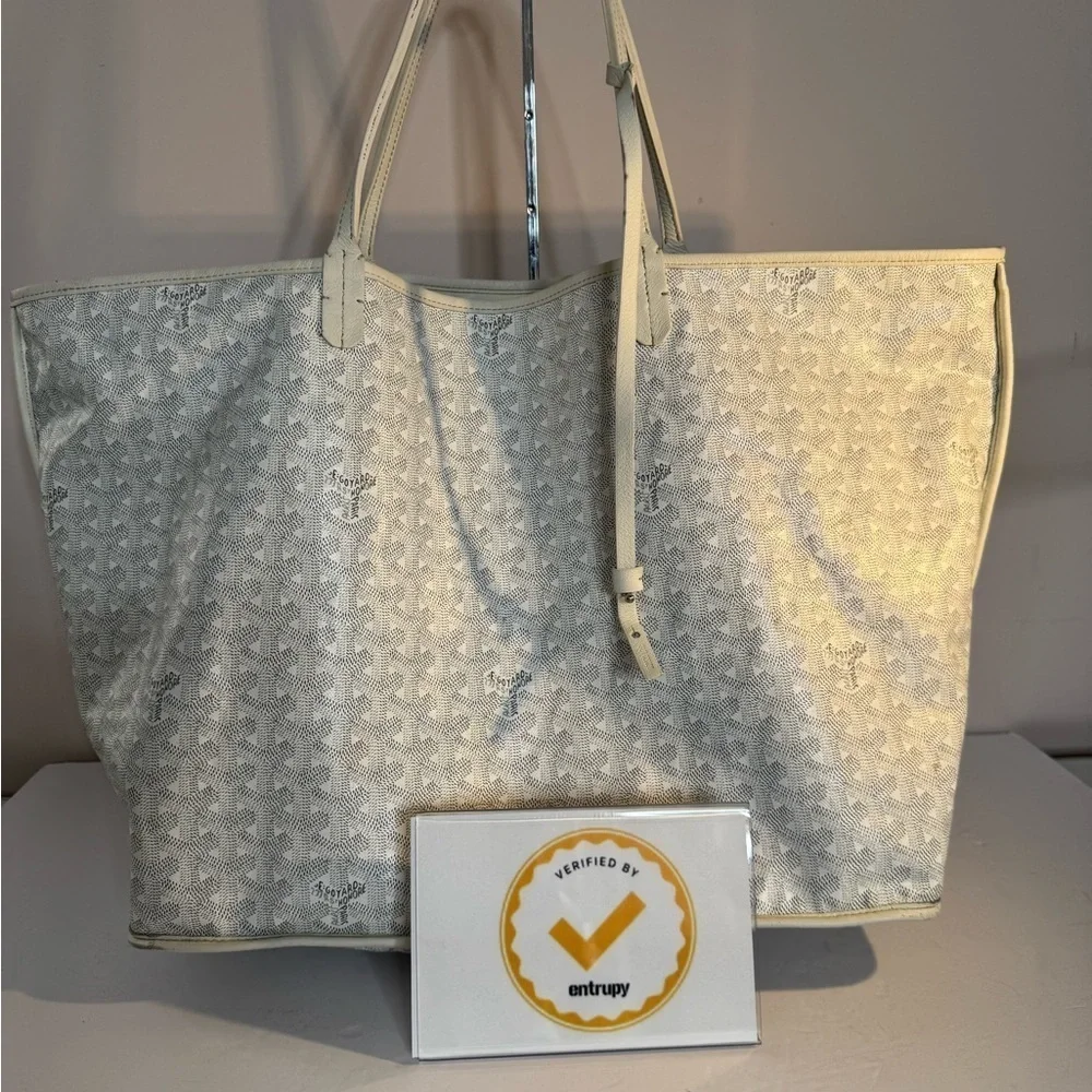 Goyard Anjou Reversible Tote Coated Canvas GM White Certified Authentic